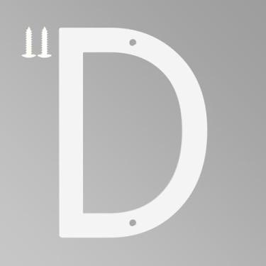 Imagem de Números de casa branca de 12 cm para uso externo, letras de metal para placas externas, letras de endereço de casa de alumínio antiferrugem para decoração de porta da frente, escritório e jardim