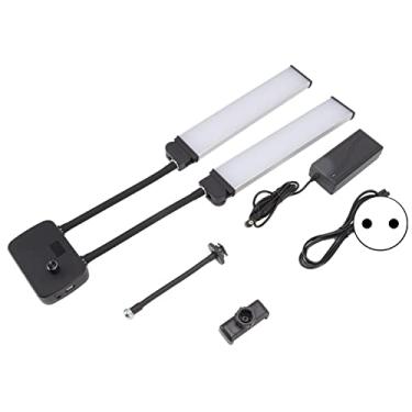 Imagem de GLOGLOW Luz de Preenchimento Fotográfico LED Braço Duplo 3200K-5600K Barra de Luz de Alumínio Brilho Ajustável Com Suporte para Telefone Ao Vivo (Plugue UE 100-240V)