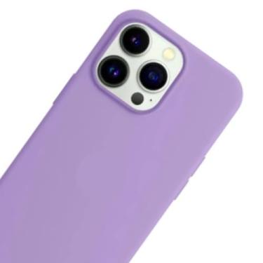 Imagem de Capa Capinha Para iPhone 13 Lilás Aveludado
