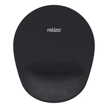 Imagem de Mousepad Ergonomico Comfort Preto Reliza Premium 20x24cm