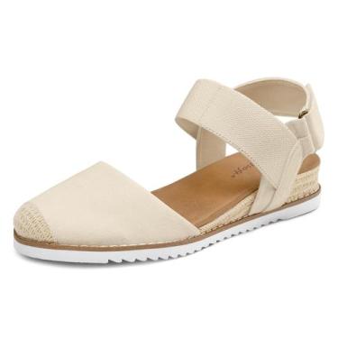 Imagem de Sandálias femininas mysoft com cunha baixa e bico fechado, confortávei