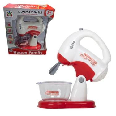 Imagem de Batedeira Branca de Brinquedo Happy Family com Luz, Som e Batedores Gi