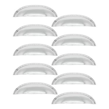 Imagem de Puxador Concha Puxador Armario Gaveta Colonial Kit Cromado