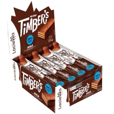 Imagem de Lanche Fit Wafer Avelã Zero Adição de Açúcar 12 Unidades de 27g Doce Saudável Crocante Dieta Low Sugar