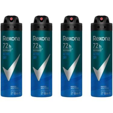 Imagem de Kit Desodorante Aerossol Masculino Rexona - Motion Sense Active 150ml 