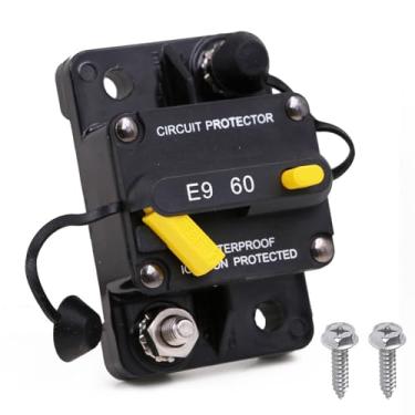 Imagem de Gloaso Disjuntor automotivo 60 Amps 12V - 72V DC Tipo III com reinicialização manual