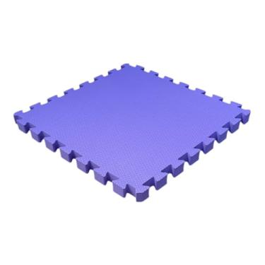 Imagem de Kit 12 Tapete Tatame Eva + Bordas de Acabamento Loja da Maria 50x50x3cm 30mm Cinza Claro (lilás)