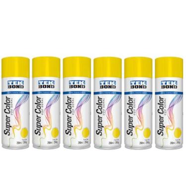 Imagem de Kit 6 Tintas Spray Amarelo Tekbond