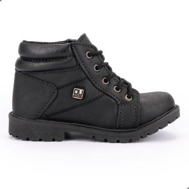 Imagem de Bota Infantil Masculina Coturno Menino Masculino Botinha Preta Confort