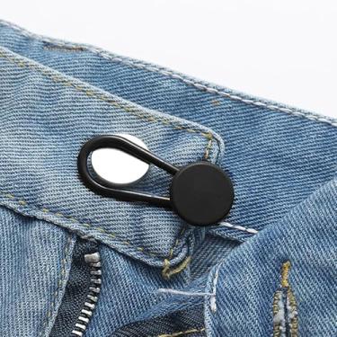 Imagem de Pacote com 10 extensores de cintura elásticos ajustáveis para jeans, extensores de botão removíveis para calças e saias