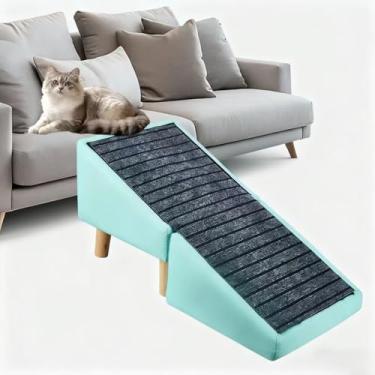 Imagem de Rampa Antiderrapante Dobrável Para Cama E Sofá, Degrau Portátil Lavável Para Cães E Gatos Pequenos E Médios(Pink)