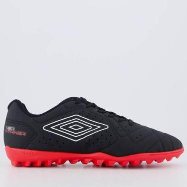 Imagem de Chuteira Umbro Neo Striker Society I Preta e Vermelha, 41