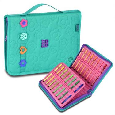 Imagem de Estojo Rebecca Bonbon Oficial Grande Pasta Fichário 96 Lápis Escolar -