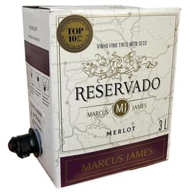 Imagem de Vinho Tinto Meio Seco Merlot Marcus James Bag In Box 3 Litro