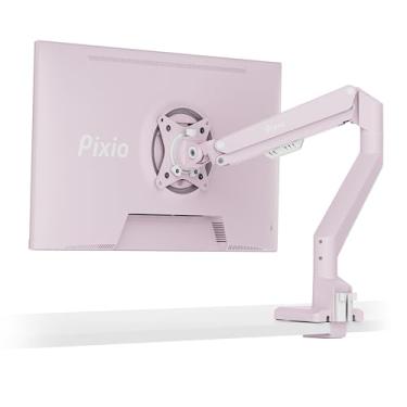 Imagem de Pixio Suporte de mesa para monitor único PS1S Wave Pink - Serve para monitores de até 81.3 cm e até 9 kg. Compatibilidade VESA e gerenciamento integrado de cabos