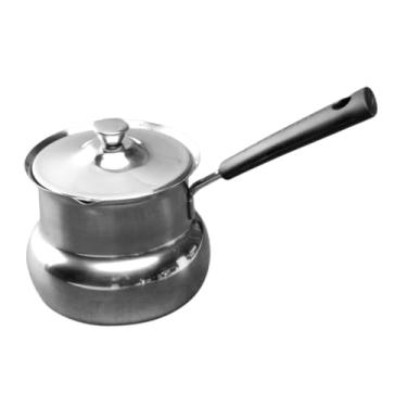 Imagem de Thickened Stainless Steel Milk Pot Small Stovetop Cooking Pot for Milk Coffee and Soup Multi-Function Kitchen Lid