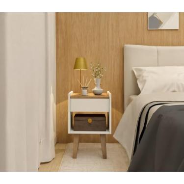 Imagem de Mesa de Cabeceira com Gavetas/Nichos para Quarto de Casal e Solteiro Design Moderno