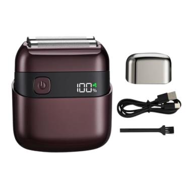 Imagem de Aparelho de Barbear Elétrico Lâmina Sucção Magnética Duas Lâminas Operação Colaborativa Design Flutuante Potente Corpo Ergonômico IPX7 Carregamento USB Úmido e Seco