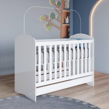 Imagem de Berço Mini Cama Faz de Conta Espresso Móveis Branco