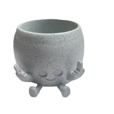 Imagem de Desenho de personagem de desenho animado de resina engraçado em vaso d