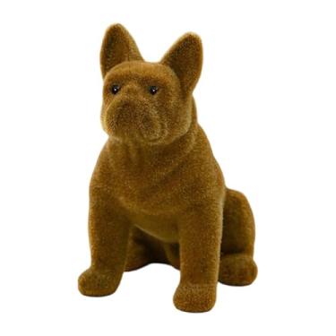 Imagem de Bohany Decoração De Bulldog Francês - Decoração Realista E Divertida Para Casa - Estatuetas De Cão Para Escritório Escultura Animal,Para Interior Exterior Escritório Prateleira Jardim Pátio Natal