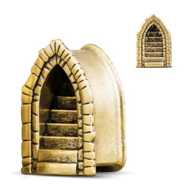 Imagem de ERKUOO 2 peças 2g 0g 00g-2.5 cm Gótico Ear Gauge banhado a prata turbina espiral túneis orelha túneis Sagrado Coração de Jesus Plug Gauges Retro Trendy Body Piercing Jewelry para homens e mulheres