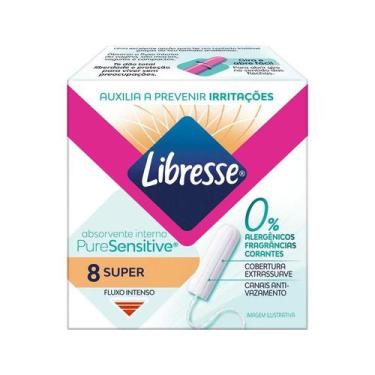 Imagem de Absorvente Interno Libresse Pure Sensitive Fluxo Intenso Super 8 Unida