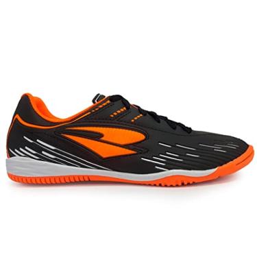 Imagem de Chuteira Dray Futsal 391 Preta e Laranja - Masculina Preto 41