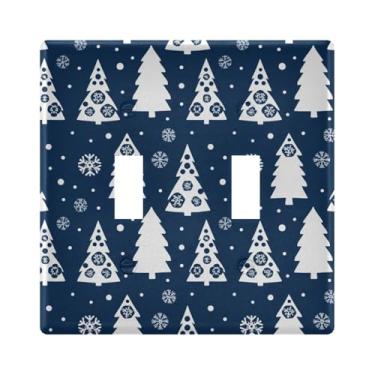 Imagem de Burbuja Capa de placa de parede para interruptor de luz de árvore de Natal, placa decorativa de parede, parafusos incluídos, 2 faixas