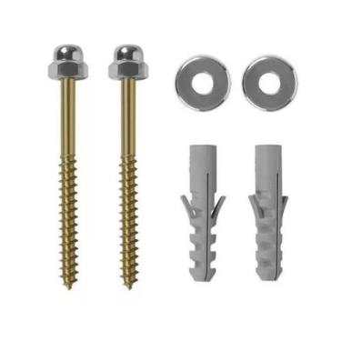 Imagem de Par De Parafusos Bucha 10 Para Vaso E Tanque 5 Anos Garantia PLCB10 - 