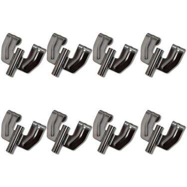 Imagem de Kit 8 Garra Para Bumbo Bateria Metal Cromado Hbg2 Hard Beat