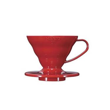 Imagem de Coador Hario V60 Acrílico Vermelho Tamanho 01 Coador para Café em Acrílico Hario V60 Vermelho - Tamanho 01
