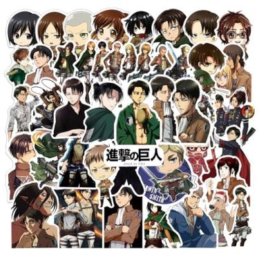 Imagem de 50pcs Attack on Titan Stickers for Kids Teens Girls Adult, Waterproof Vinyl Movie Decal for Water Bottle Skateboard Guitar Travel Case Bike Laptop,Car Bumper,Luggage,Phone (a)