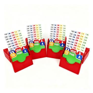 Imagem de Black Lotus Time Walker Red Bridge Bidding Box Devices for The Card Game Bridge Card Holder Set with Red Plastic Playing Card Organizers