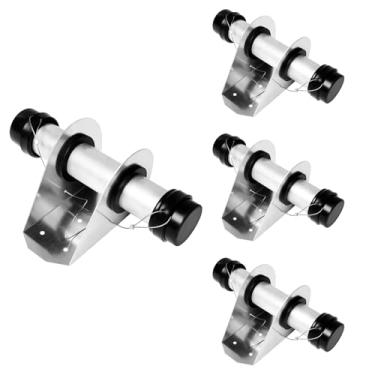 Imagem de PRINIC Pacote com 4 porta-documentos para trailer, caixa de cartão de registro com tampas de extremidade, à prova d'água, alumínio, 4 x 24 cm, estilo tubo para caminhão e reboque