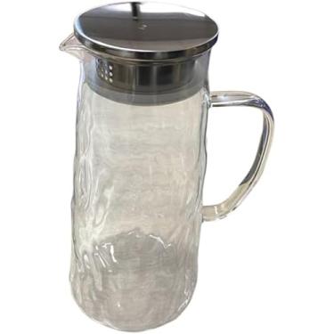 Imagem de Jarra de Vidro Hannover 1,5L com Tampa Hermética | Tampa em Aço Inox, Garrafa de Vidro para Água, Suco e Bebidas com Vedação Segura