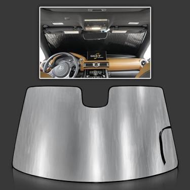 Imagem de GalaxyAutoShield Protetor solar refletor de para-brisa de ajuste personalizado compatível com Lexus IS, IS-F, Sedan, acessórios de privacidade isolados, proteção contra bloqueio de refletor UV - Feito