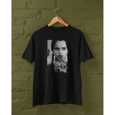 Imagem de Camiseta Blusa T-shirt Rock Foto Wandinha Drink - NoBrand, Preto, GG