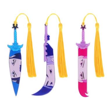 Imagem de K-Pop Group Marcador de páginas de caçadores de ídolos, adesivos de demônios pop, marcadores de livro de exorcistas, amantes de livros de música coreana, acessórios de leitura de anime