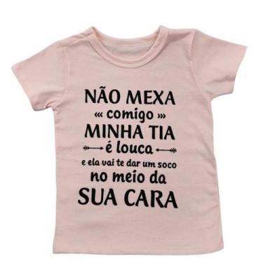 Imagem de Camiseta Infantil Personalizada De Tia Estampada 100% Algodão - Sassá 