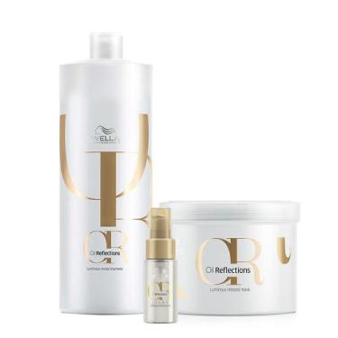 Imagem de Kit Wella Professionals Oil Reflections - Shampoo + Máscara Grande + O