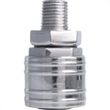 Imagem de Engate Rapido Ar Garden Zamac 1/4'' Macho 10401E, Zamac é uma liga met