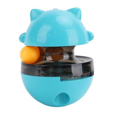 Imagem de HURRISE Bola Dispensadora Interativa para Gatos, Brinquedo Giratório Com Base Resistente para Gatos Internos, Feito de TPR e Plástico