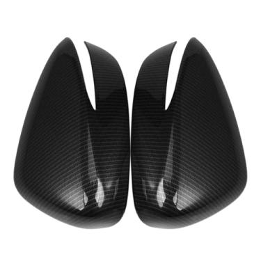 Imagem de Capa de acabamento para espelho retrovisor de fibra de carbono, compatível com mazda cx3 2016 2017 CX-3, acessórios de estilo de carro, 2 peças