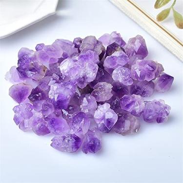 Imagem de Cristal natural áspero ametista natural quartzo ponta pétala cristal pedra preciosa pedra cascalho decoração casa aquário pedra diy joias
