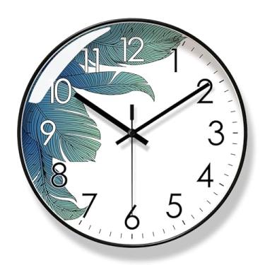 Imagem de Relógio de parede com textura relógio de parede sala de estar silencioso, segundo relógio de quartzo (B)