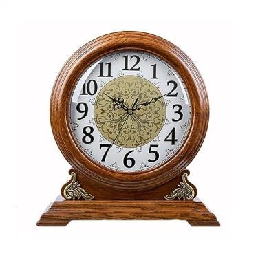 Imagem de Relógio de mesa quarto mesa de cabeceira relógio mudo relógio de madeira relógio decorativo de mesa relógios de mesa