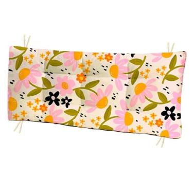 Imagem de Almofada Futon 110 cm x 35 cm para cadeira e banco estampada - Varias Estampas - Futon grande Moderna(Flower)