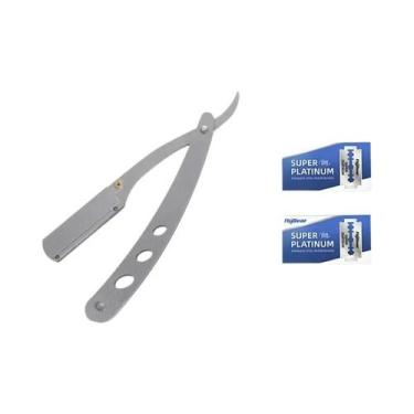 Imagem de Navalha Manual Profissional Em Aço Inoxidável Para Barbeiro, Lâmina Re