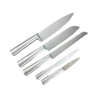 Imagem de Conjunto Clássico De Facas De Cozinha Em Aço Inoxidável Com 5 Peças, F
